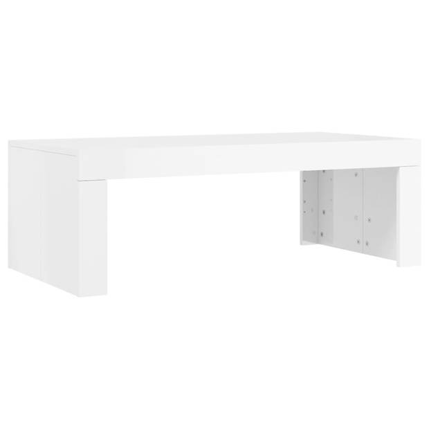 vidaXL Salontafel 102x50x36 cm bewerkt hout hoogglans wit