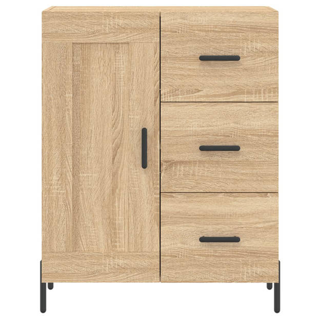 vidaXL Dressoir 69,5x34x90 cm bewerkt hout sonoma eikenkleurig