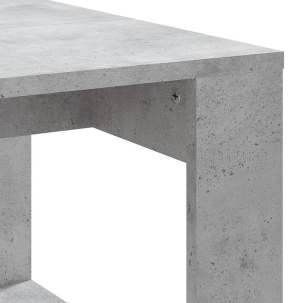 vidaXL Salontafel 102x50x35 cm bewerkt hout betongrijs