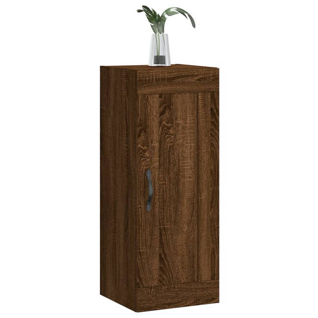 vidaXL Wandkast 34,5x34x90 cm bewerkt hout bruin eikenkleur