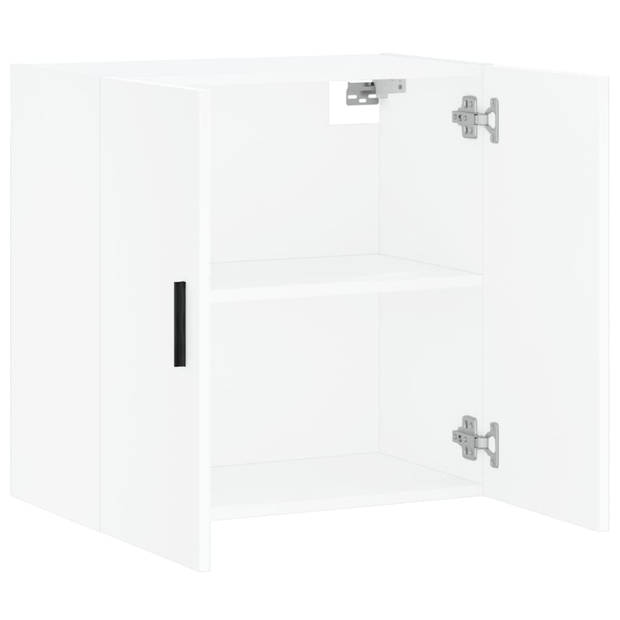 The Living Store Wandkast - wandkast - Afmetingen- 60 x 31 x 60 cm - Kleur- wit - Materiaal- bewerkt hout