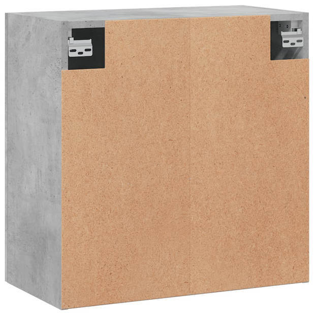 The Living Store Wandkast Betongrijs 60x31x60 cm - Zwevend - Decoratief en praktisch