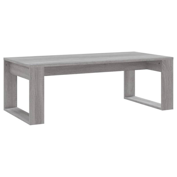 vidaXL Salontafel 102x50x35 cm bewerkt hout grijs sonoma eikenkleurig