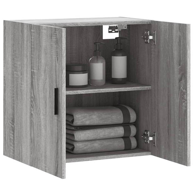 vidaXL Wandkast 60x31x60 cm bewerkt hout grijs sonoma eikenkleurig