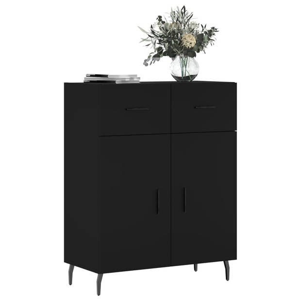 The Living Store Dressoir - Modern - Meubel - 69.5 x 34 x 90 cm - Zwart