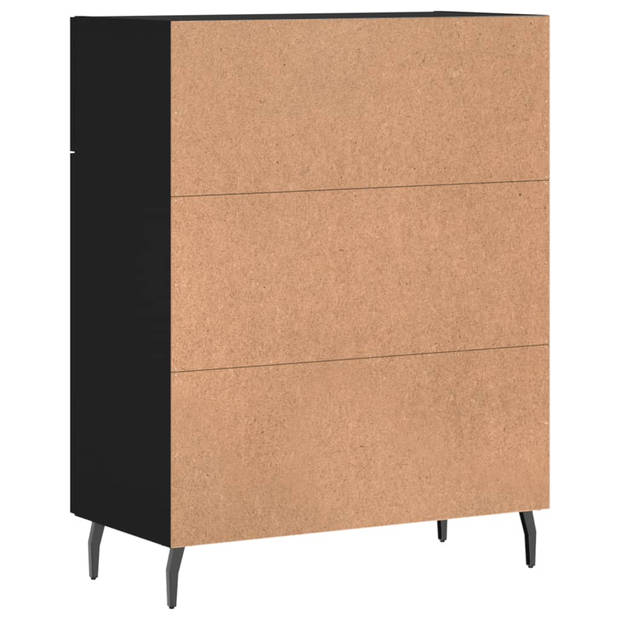 The Living Store Dressoir - Modern - Meubel - 69.5 x 34 x 90 cm - Zwart