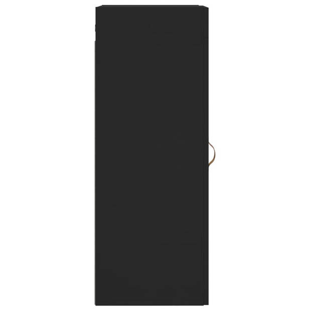vidaXL Wandkast 34,5x34x90 cm bewerkt hout zwart