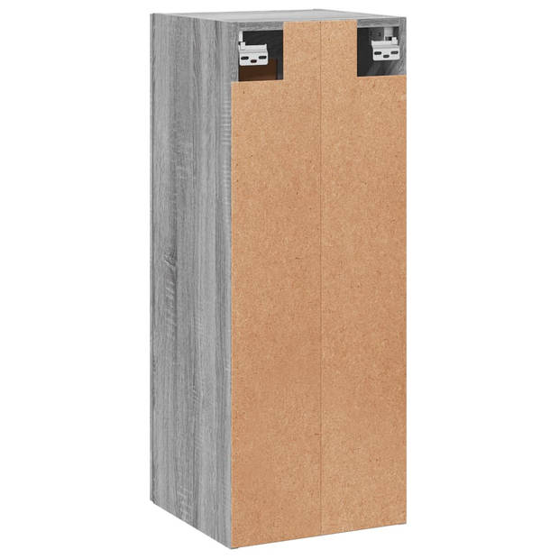 vidaXL Wandkast 34,5x34x90 cm bewerkt hout grijs sonoma eikenkleurig