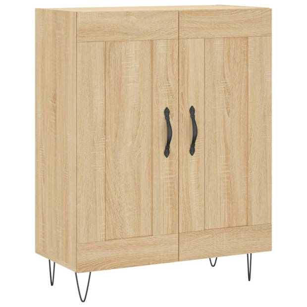 vidaXL Dressoir 69,5x34x90 cm bewerkt hout sonoma eikenkleurig