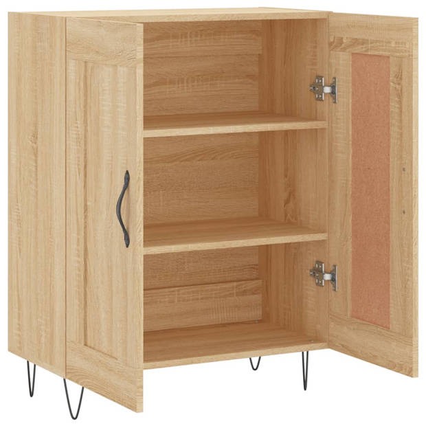 vidaXL Dressoir 69,5x34x90 cm bewerkt hout sonoma eikenkleurig