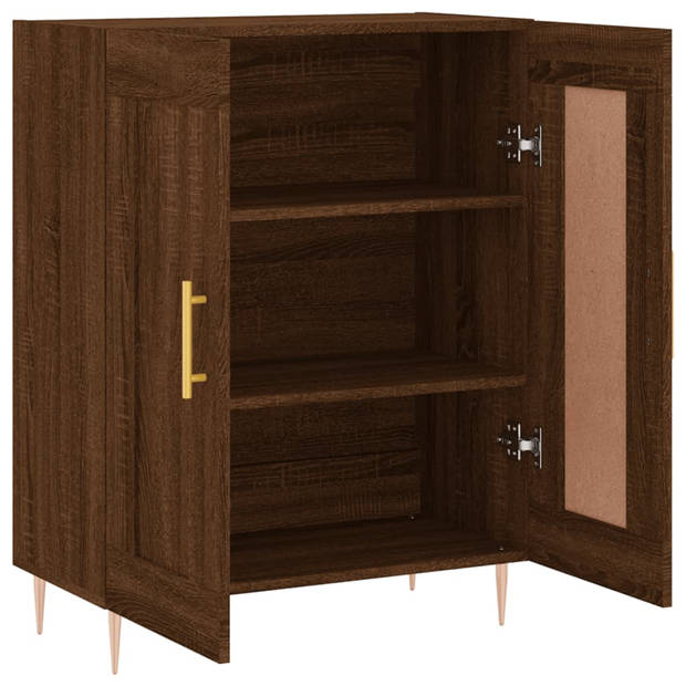 The Living Store Dressoir - naam - Houten meubel - 69.5 x 34 x 90 cm - Bruineiken