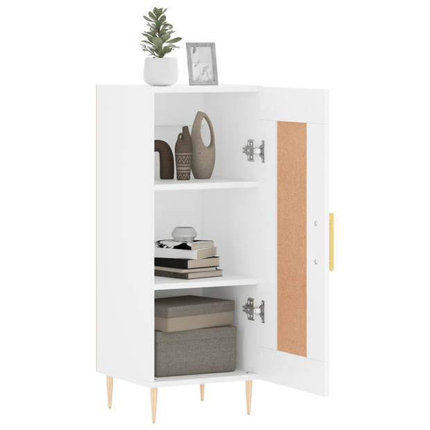 The Living Store Dressoir - Trendy - Kast - 34.5 x 34 x 90 cm - Wit