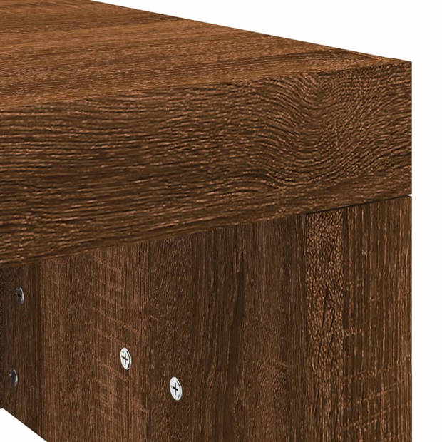 vidaXL Salontafel 102x50x36 cm bewerkt hout bruin eikenkleur
