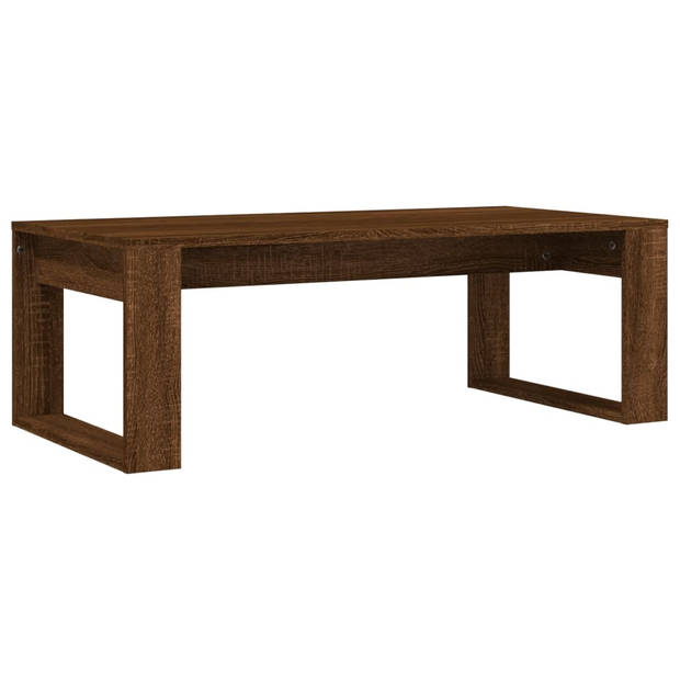 vidaXL Salontafel 102x50x35 cm bewerkt hout bruin eikenkleur