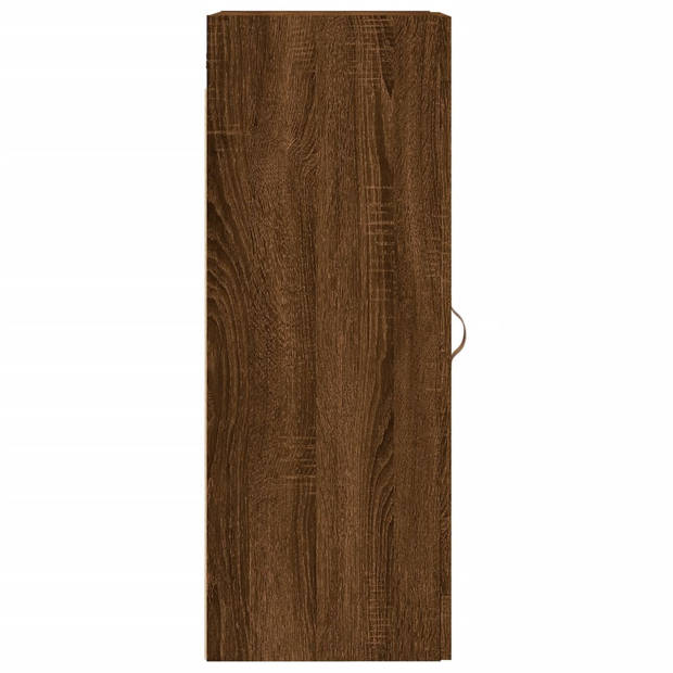 vidaXL Wandkast 34,5x34x90 cm bewerkt hout bruin eikenkleur