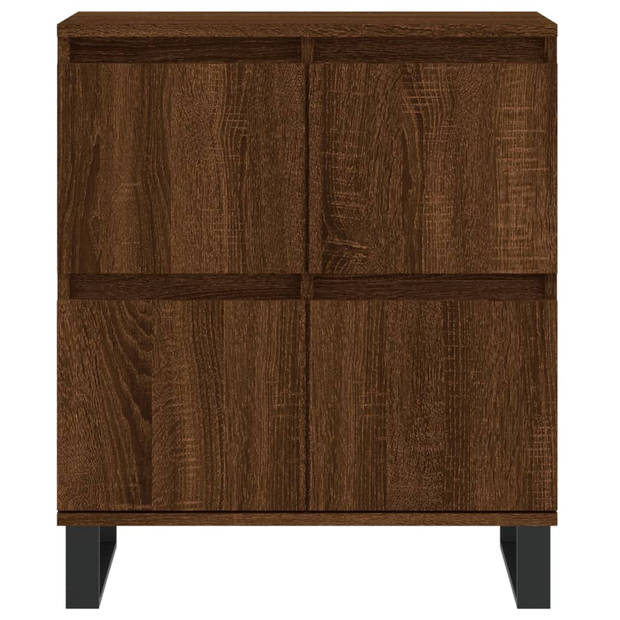 The Living Store Dressoir - Bruineiken - 60 x 35 x 70 cm - Duurzaam bewerkt hout en ijzer