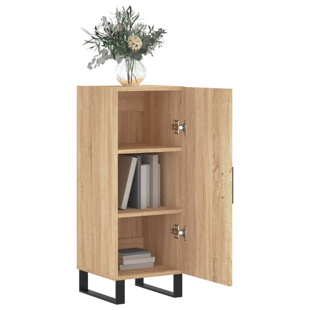 The Living Store Dressoir Bijzetkast - 34.5 x 34 x 90 cm - Sonoma eiken