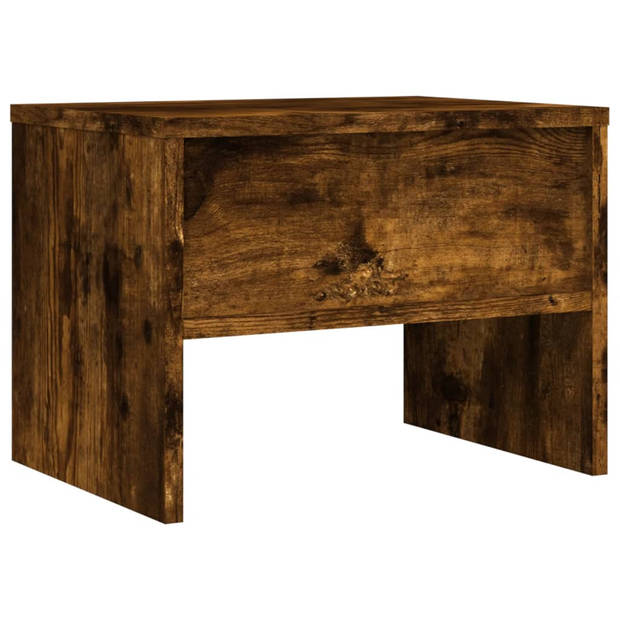 vidaXL Nachtkastjes 2 st 40x30x30 cm bewerkt hout gerookt eikenkleurig