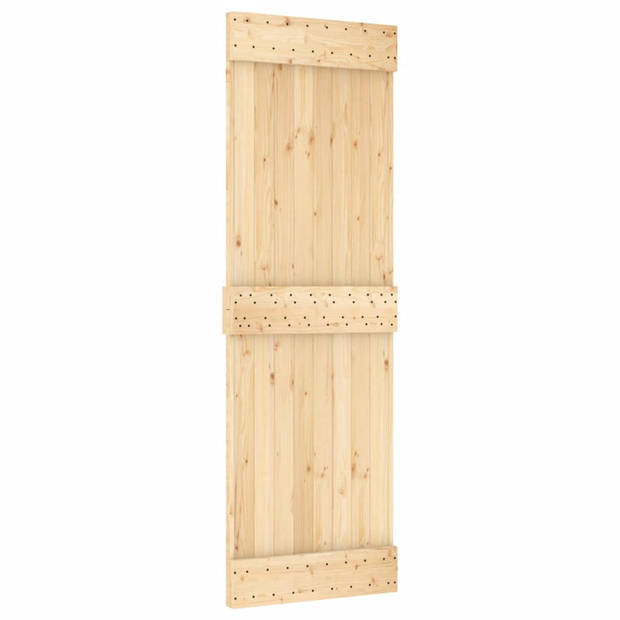 The Living Store Schuifdeur Massief Grenenhout - 70x3.6x210 cm - Ruimtebesparend