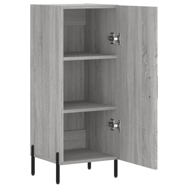 vidaXL Dressoir 34,5x34x90 cm bewerkt hout grijs sonoma eikenkleurig