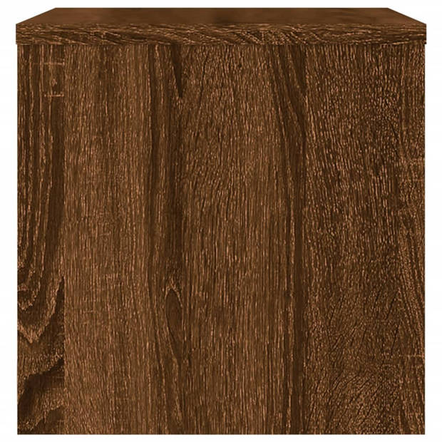 vidaXL Nachtkastje 40x30x30 cm bewerkt hout bruin eikenkleur