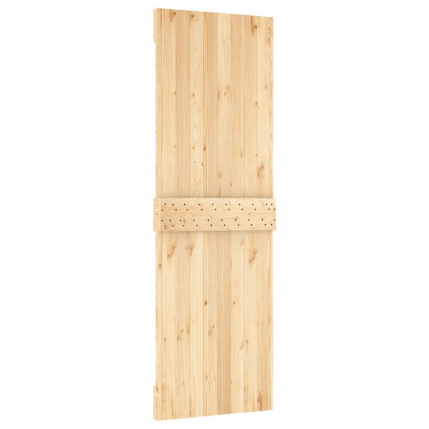 The Living Store Schuifdeur Massief Grenenhout - 70 x 3.6 x 210 cm - Stil en Soepel Schuiven