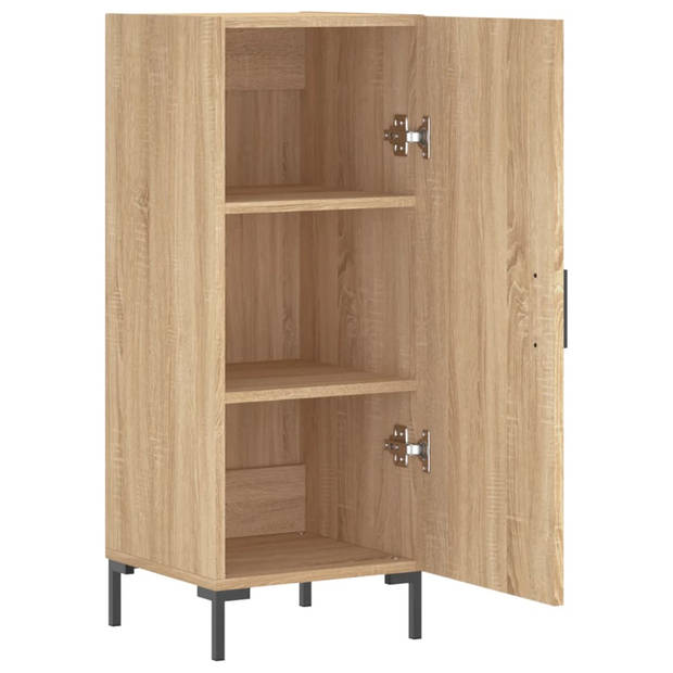 The Living Store Dressoir - Sonoma Eiken - 34.5 x 34 x 90 cm - Metalen Poten