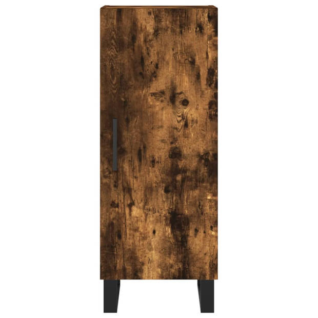 vidaXL Hoge kast 34,5x34x180 cm bewerkt hout gerookt eikenkleurig