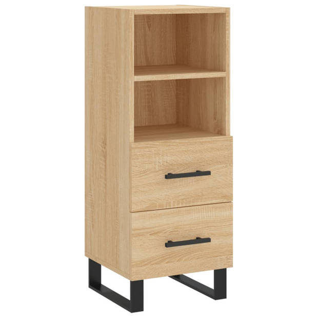 vidaXL Dressoir 34,5x34x90 cm bewerkt hout sonoma eiken