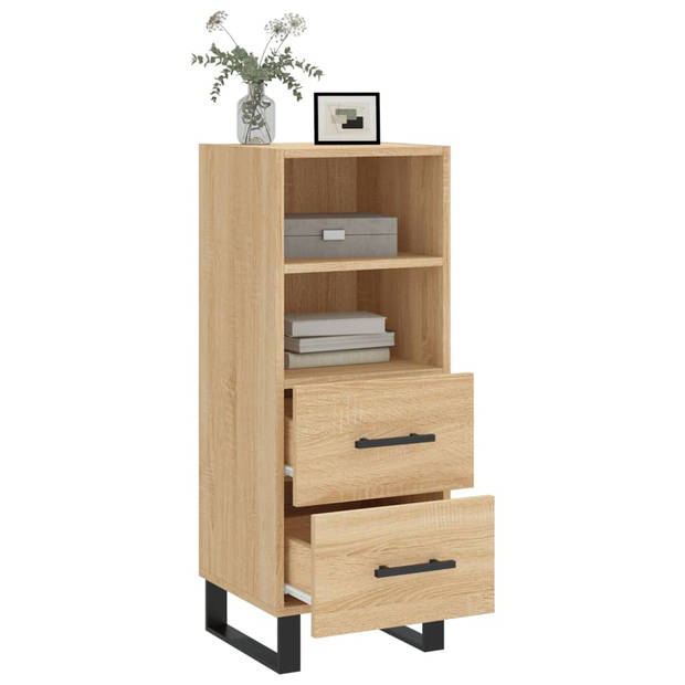 vidaXL Dressoir 34,5x34x90 cm bewerkt hout sonoma eiken