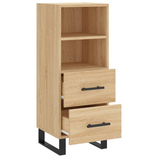 vidaXL Dressoir 34,5x34x90 cm bewerkt hout sonoma eiken