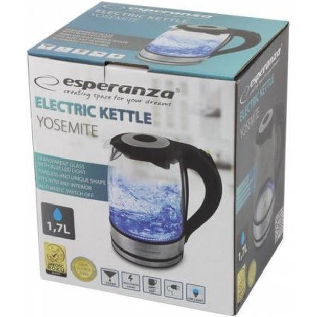 Waterkoker Esperanza EKK025W Wit Glas Plastic 1500 W 1,7 L