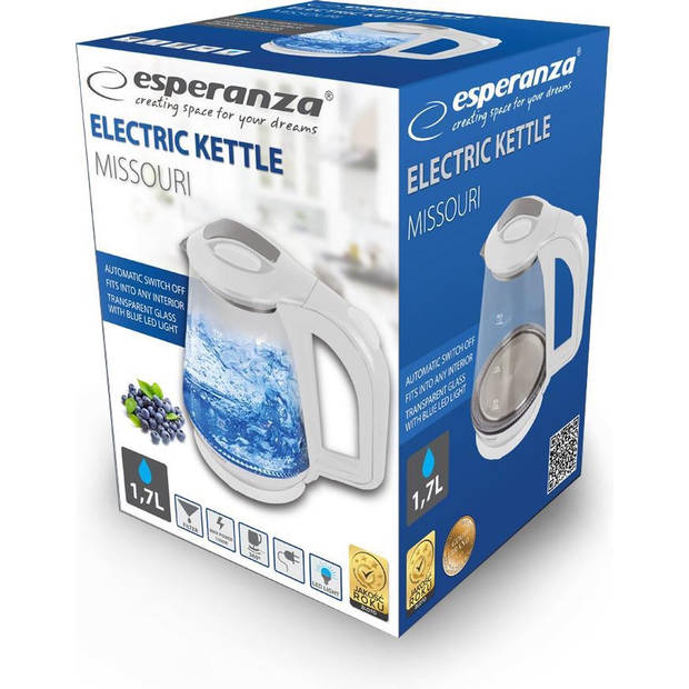 Waterkoker Esperanza EKK023 Wit Roestvrij staal Plastic 750 W 0,5 L