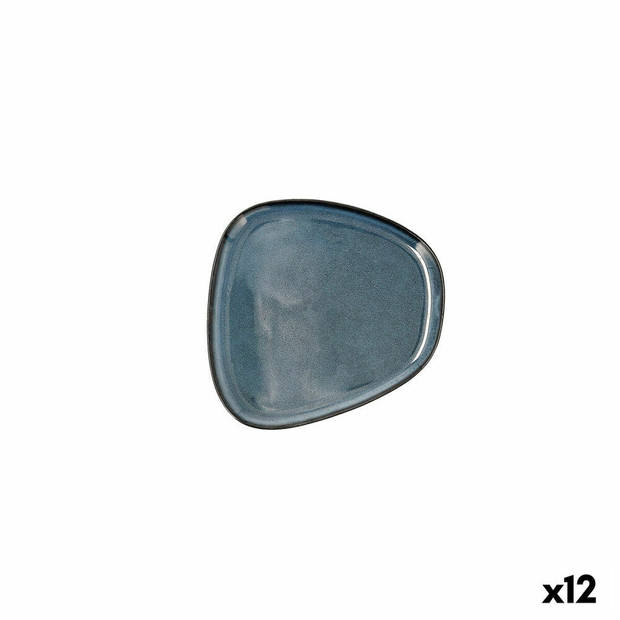 Eetbord Bidasoa Ikonic Blauw Keramisch 14 x 13,6 x 0,8 cm (12 Stuks) (Pack 12x)