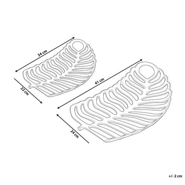 Beliani AMNISOS - Decoratieve schaal-Zilver-Aluminium