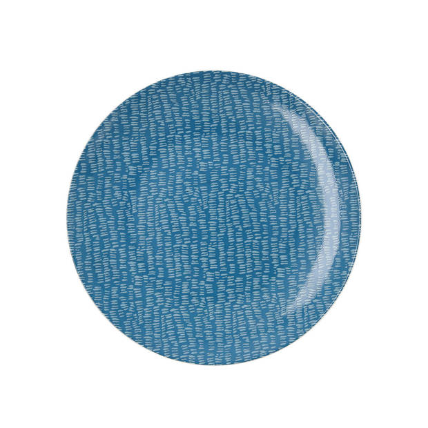 Eetbord Ariane Ripple Blauw Keramisch 25 cm (6 Stuks)