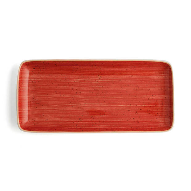 Serveerschaal Ariane Terra Rechthoekig Keramisch Rood (36 x 16,5 cm) (6 Stuks)