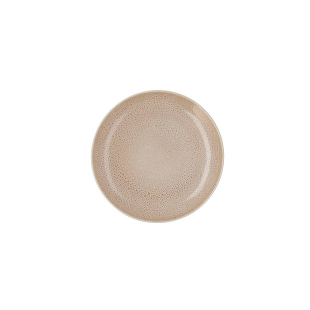 Eetbord Ariane Porous Beige Keramisch Ø 21 cm (12 Stuks)