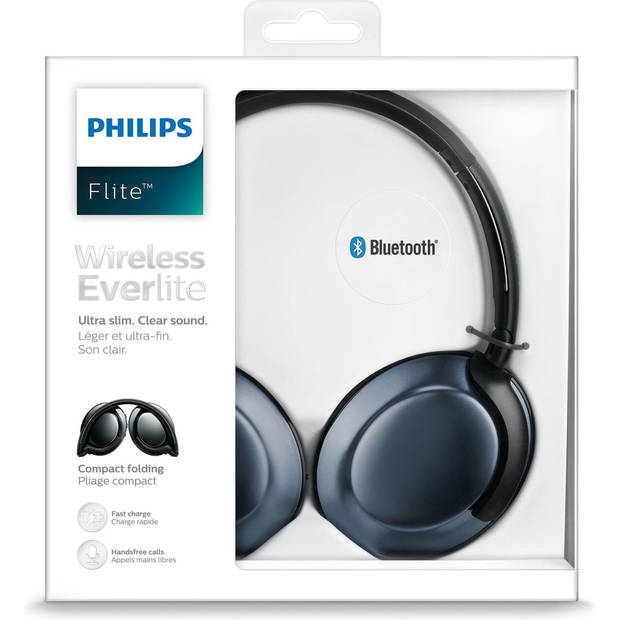 Philips SHB4805 - Draadloze Bluetooth Over-Ear Koptelefoon - 12 uur Batterijduur - Kristalhelder Geluid - Zwart