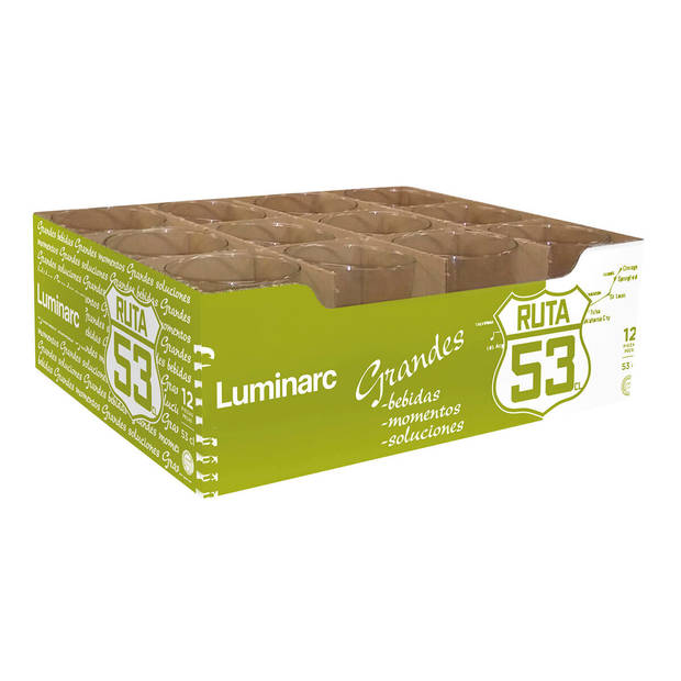 Glas Luminarc Ruta 53 Transparant Glas 12 Stuks 530 ml