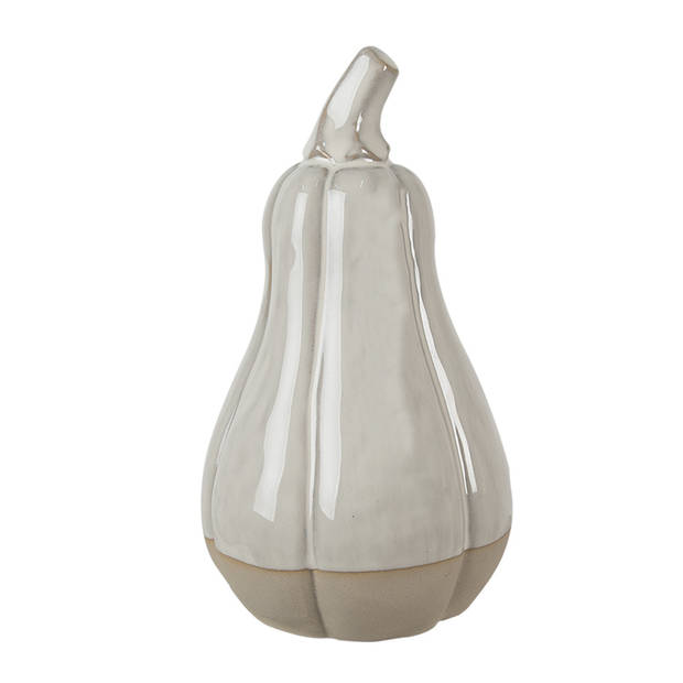 Clayre & Eef Decoratie Pompoen 18 cm Beige Porselein Beige