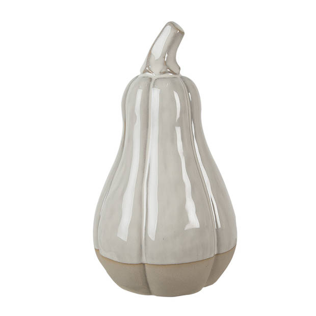 Clayre & Eef Decoratie Pompoen 12 cm Beige Porselein Beige