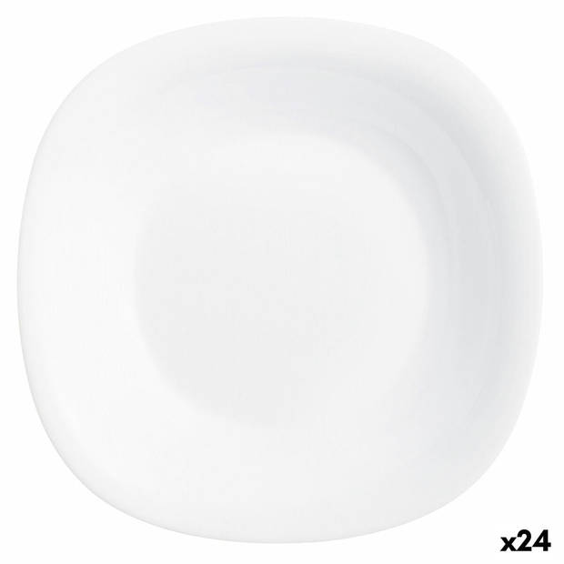 Diep bord Luminarc Carine Wit Glas (Ø 23,5 cm) (24 Stuks)