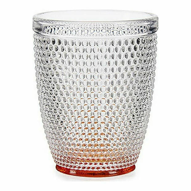 Glas Punten Amber Transparant Glas (300 ml) (6 Stuks)