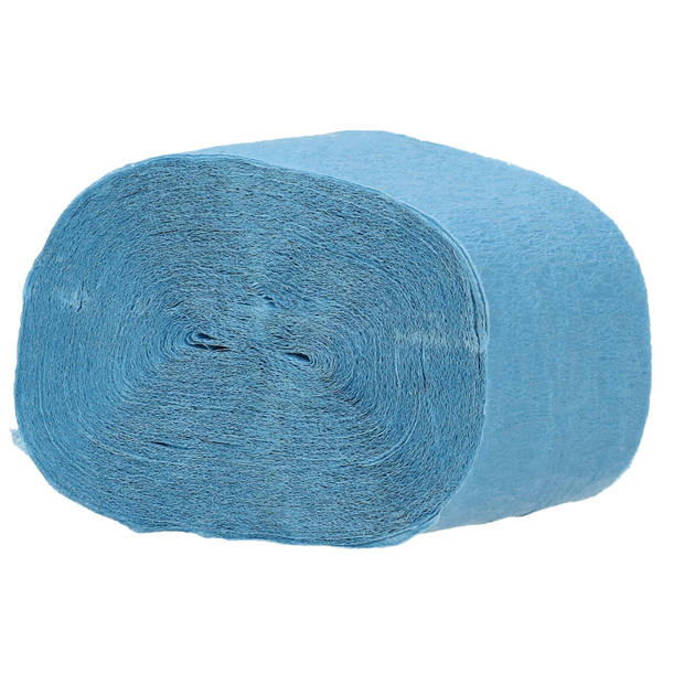 Haza Crepe papier rol - 3x - blauw - 200 x 5 cm - brandvertragend - Crepepapier