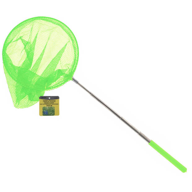 Vlindernet/insectennet - groen - metaal - 38 tot 86 cm - Telescopisch - Vlindernetjes