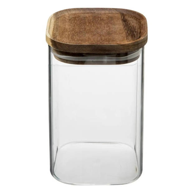 Set van 6x keuken voorraadbussen/potten glas 0.6-1.0-1.3 Liter inhoud - Voorraadpot