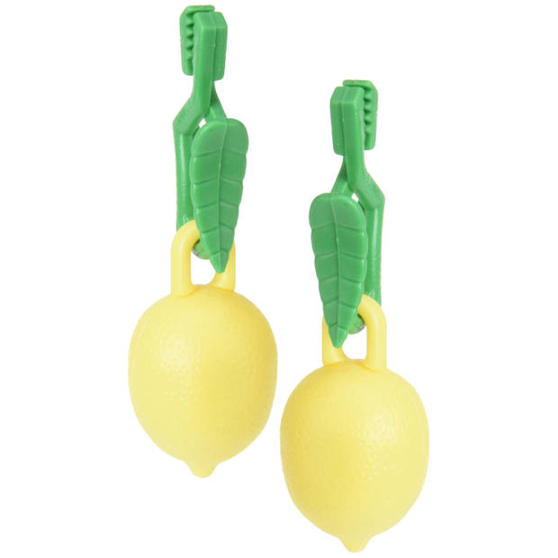 Excellent Houseware Tafelkleedgewichten citroenen - 8x - geel - kunststof - Tafelkleedgewichten