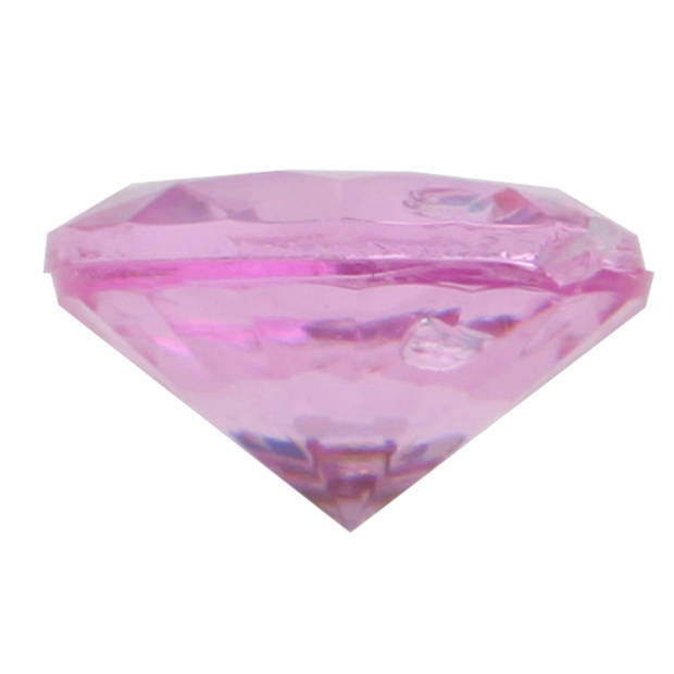 Santex Hobby/decoratie nep diamantjes/steentjes - 50x - fuchsia roze - D1,2 x H0,7 cm - Hobbydecoratieobject