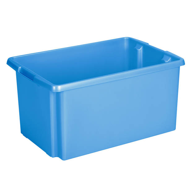 Sunware opslagbox kunststof 51 liter blauw 59 x 39 x 29 cm - Opbergbox